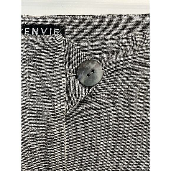 J Envie Size 8 Wide Leg Pants Stretch w/Mother Of Pearl Buttons Womens Career - Picture 3 of 11